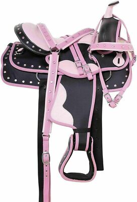 New Synthetic Western Barrel Racing Horse Saddle & Tack Size12 13 14 15 16 17 18