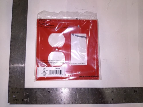 EATON EPBCN-PJ703W-EFS REV.A PJ826RD UNBREAKABLE WALL PLATE '20 IN BOX'