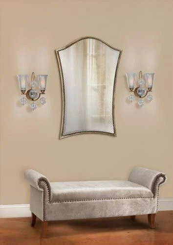 NUEVO Espejo de Pared Biselado Bronce Antiguo Uttermost Sergio 20x30 Modelo 13585-B Foto 2 de 4