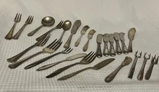 24 Piece Lot Of Misc Silverware/ Flatware Appitizer Forks Knives Etc.
