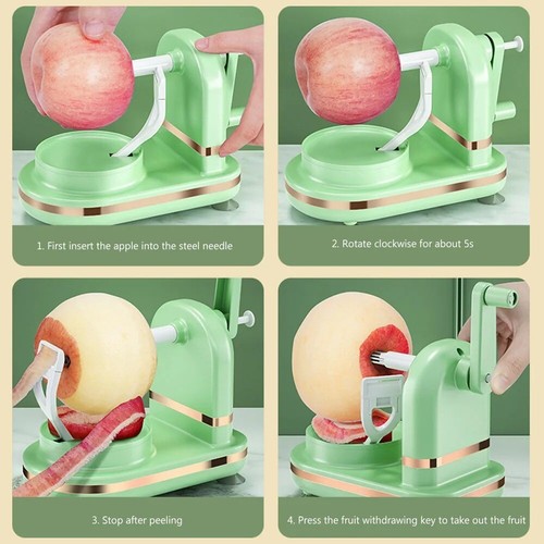 Manueller Apfelschäler Obstschäler mit Handkurbel Sparschäler Küchenhelfer - Bild 5 von 10
