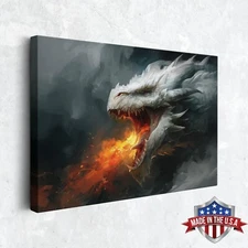 The Ember Serpent Wall Art, Canvas Print for Home Decor, Wall Decor Art Poster