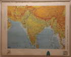 Vintage India Pakistan & Burma Map 1967 Mid-Century Modern World Book Atlas