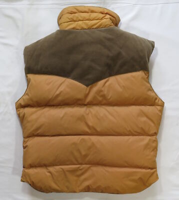 Ski Daddle Vintage Down Vest Jacket 1970's Reversible Corduroy Two