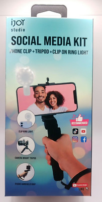 IJOY Studio Social Media Kit (3 in 1) Phone Clip + Tripod + Clip on Ring Light