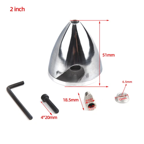 1pc RC model Aluminum Alloy Spinner 2 Blade or 3 Blade w/ 1.5/2/2.5/3/3.5/4inch - Picture 8 of 23