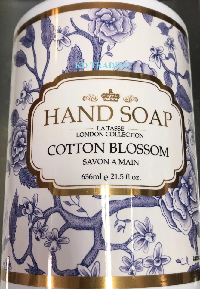 (Pack de 2) COLECCIÓN LA TASSE LONDON ~ JABÓN DE MANOS FLOR DE ALGODÓN ~ Hecho en EE. UU.  Foto 2 de 3