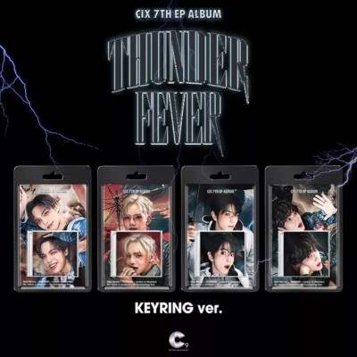 CIX [THUNDER FEVER] 7th Album KEYRING 4 Ver SET/4QR+4Chain+4Key Ring+4Photo Card