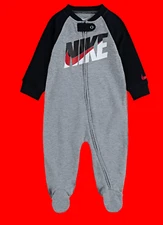 Nike Infant Footed Coverall (Dark Grey Heather, 3 Months) - NO TAG