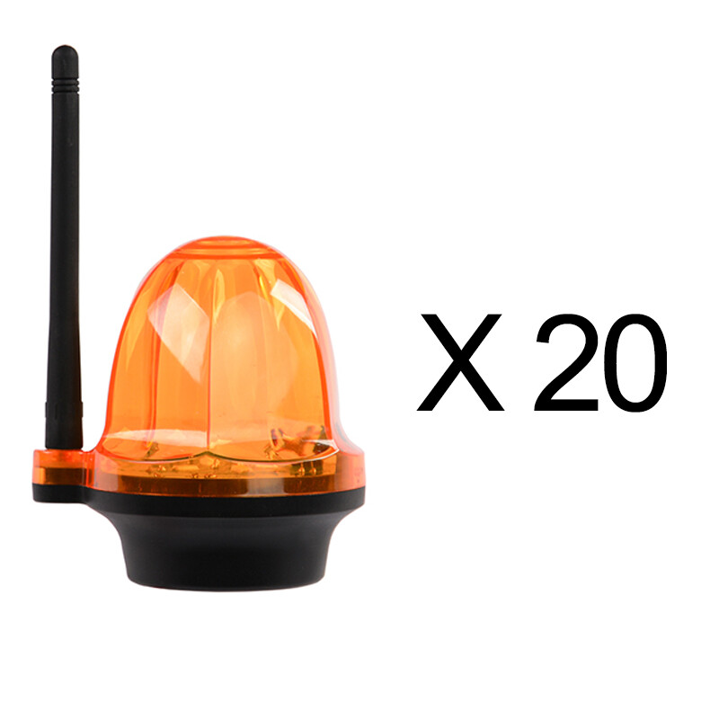 Feu clignotant portail et garage YET6139 LED alarme multi-tension pour motorisation extérieure