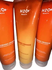 H2O+ BEAUTY 🇺🇸 BLUSHING ORANGE Set 1-Body Wash +2-Body Lotions 8fl.oz each HTF