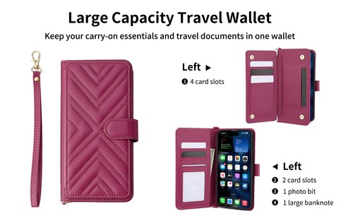 For XiaoMi Poco X7 Pro 5G, Luxury Multi-function Leather Wallet Stand Case Cover - Picture 10 of 23