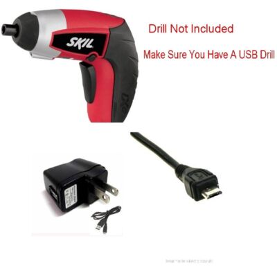10Ft USB Charger SET For Skil iXO Cordless Screwdriver Skill LXO 4V