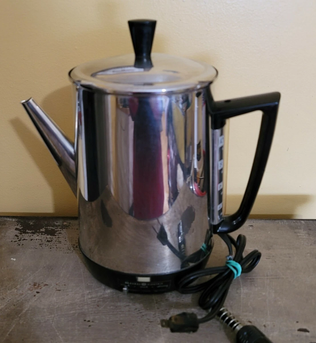 Vintage Stainless Steel GE Electric Percolator, 56 OFF