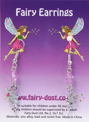 12 x Fairy Earrings Kids Childrens Girls Glitter Princess Party Loot Bag Filler - Picture 9 of 9