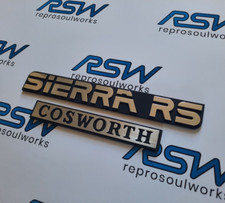 FORD SIERRA RS COSWORTH BOOT CAR BADGE SET