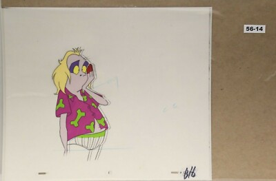 Beetlejuice Original Production Drawing And Cel 56-14 Used Cond.