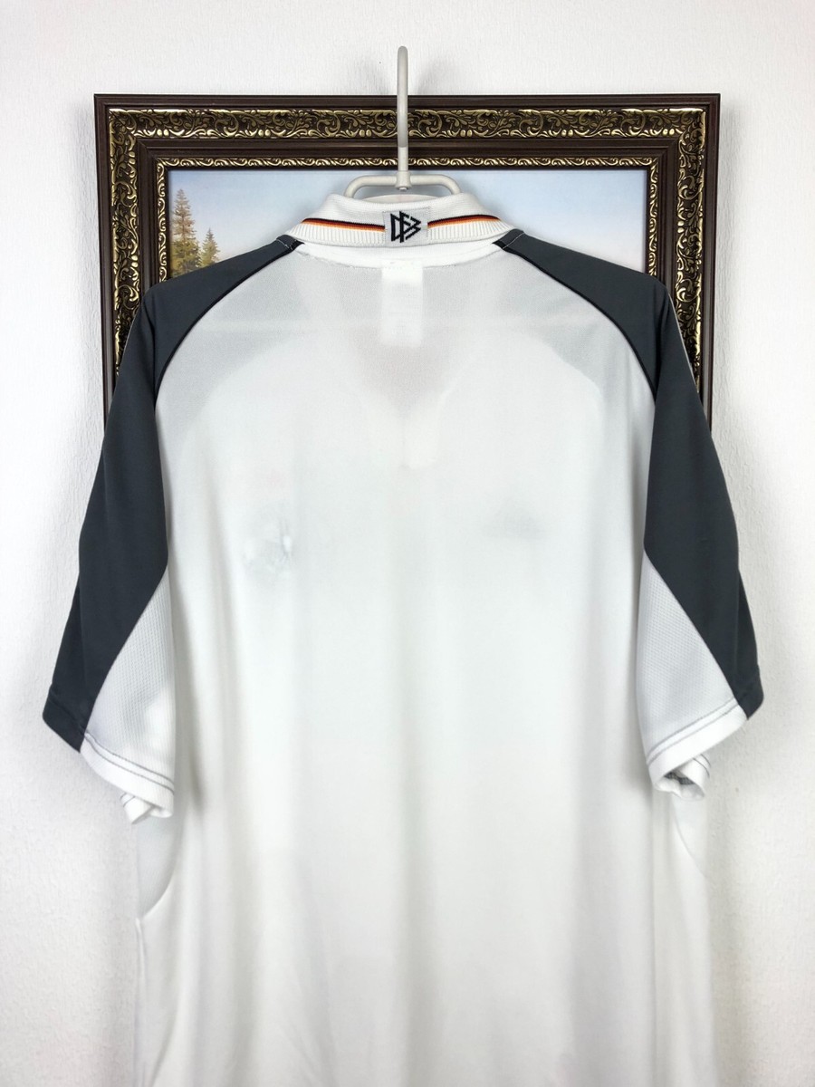 【イギリス製】アディダス×ドイツ代表 ゲームシャツ XL ホワイト 00s Germany Home football shirt 2000 Soccer Adidas Jersey White