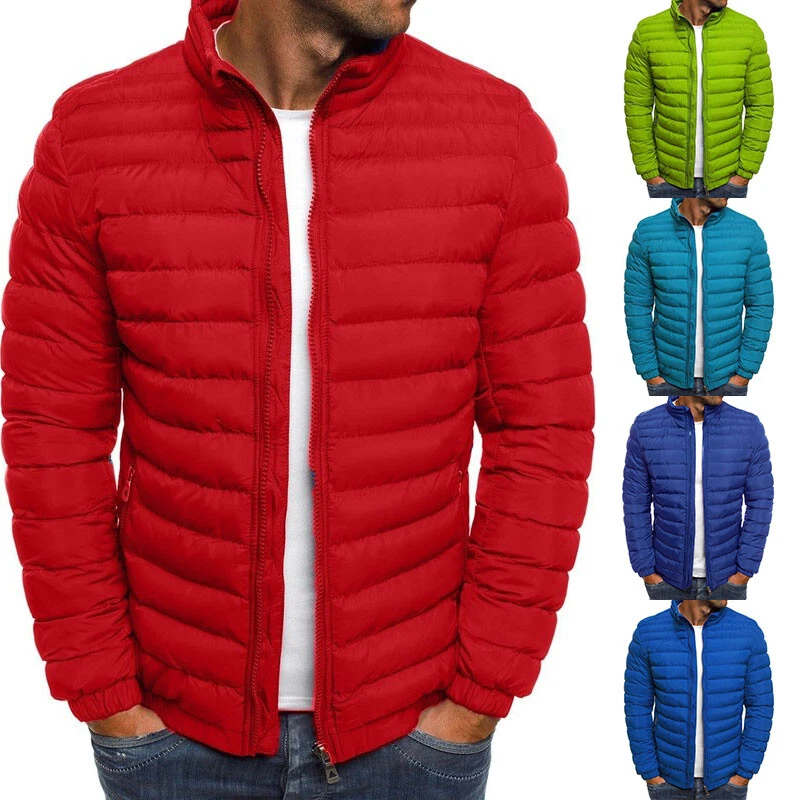 Men's Winter Thermal Coat Hoodie Bubble Cotton Cozy Jacket Quilted Zip Jacket
Opens in a new window 