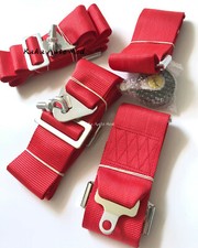 Universal Red Sabelt 4 Point Camlock Quick Release Racing Seat Belt Harness Universal Red Sabelt 4 Point Camlock Quick Release Racing Seat Belt Harness