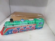 VINTAGE BATTERY OPP PUFF-PUFF LOCO NOS TRAIN ORIG BOX TIN M-40