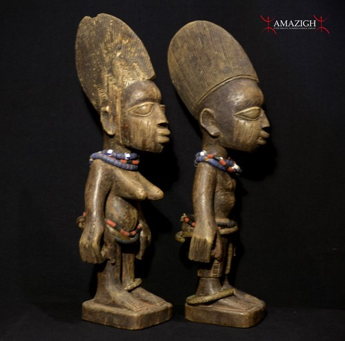 Pareja de gemelos yorubas antiguos - Ibeji - Nigeria - Imagen 3 de 10
