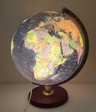 mappemonde lampe taride danemark globe terrestre tripode vintage 1960 métal bois