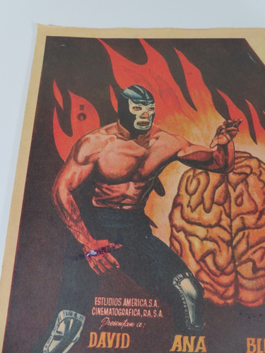 Blue Demon Contra Cerebros Infernales Movie Poster Mexican Wrestling Lucha Libre - Picture 2 of 6