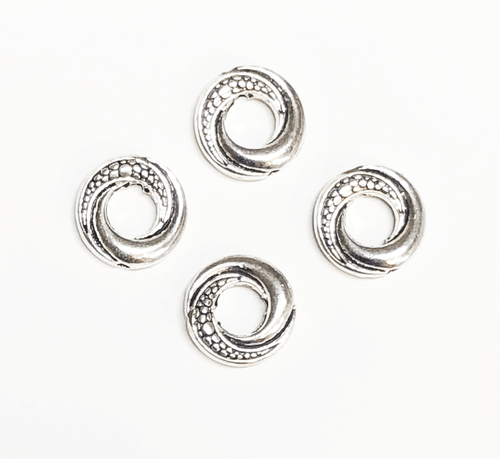 6 Stück Antik Silber Zinn Ausgefallener Ring 15 mm, Bulk Verbinder Ringe - Bild 2 von 4