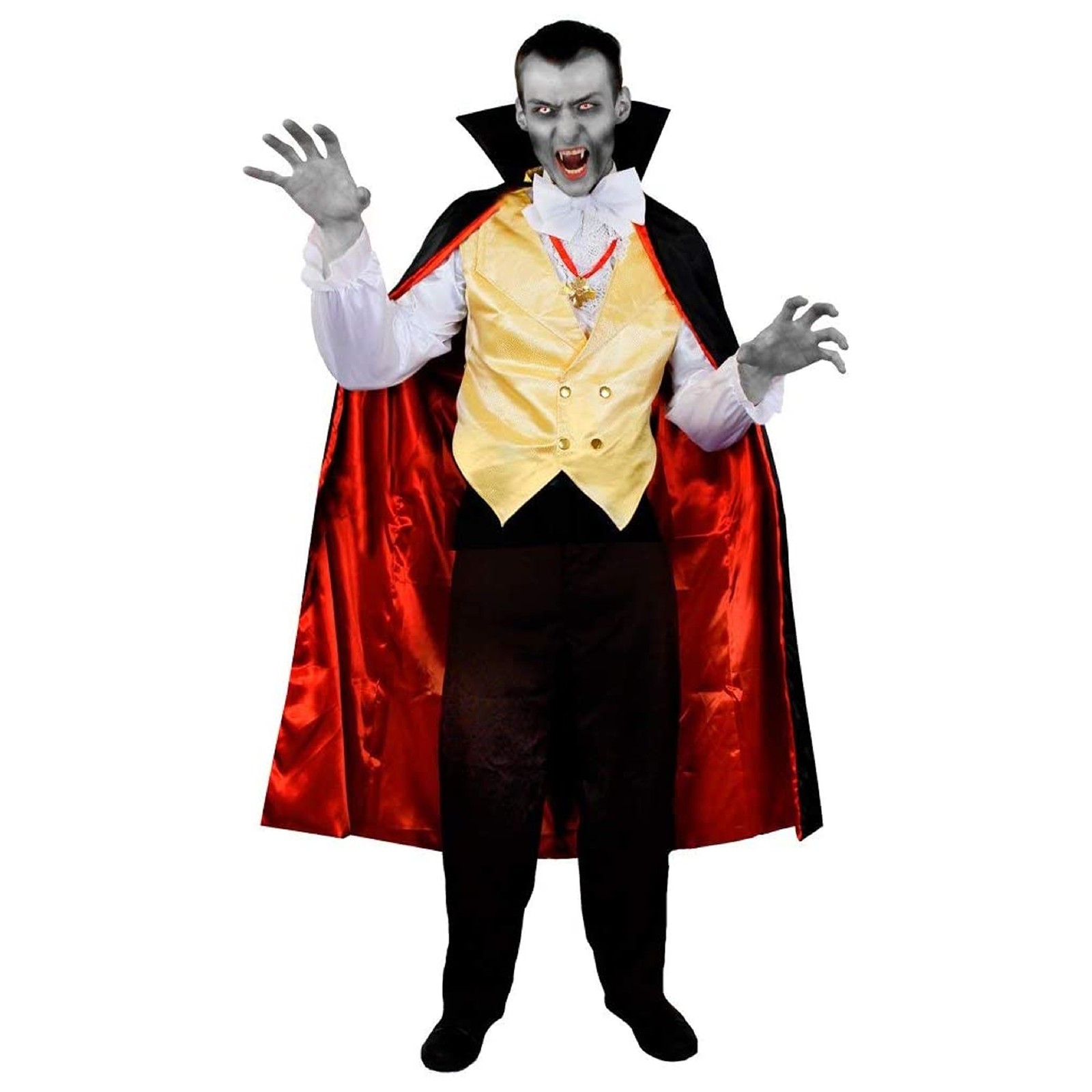 ADULTS VAMPIRE HALLOWEEN COSTUME CLASSIC DRACULA GOTHIC OUTFIT MENS FANCY DRESS | eBay