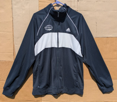 Adidas Nevada Wolf Pack Clima365 Track Jacket Navy Blue White USA M Medium Zip