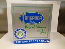 *BRAND NEW* Box of Tanganda Organic Tea, (100 Tagless Tea Bags) 250g