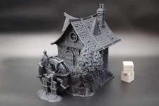 Tabletop Terrain Fantasy Water Wheel Mill Sawmill Workshop Dnd RPG wargame skirm