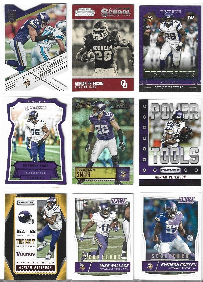 Minnesota Vikings 22 card 2016-2019 insert lot-all different