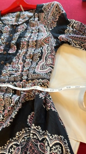 L ARATTA SILENT JOURNEY Helene TUNIC Whimsical Cotton sheer Flowy BLUE PINK Top - Picture 11 of 17