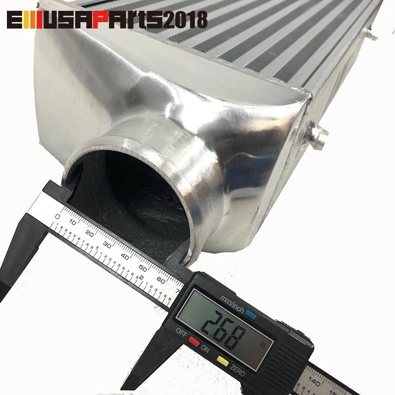 Intercooler de aleta de tubo universal EMUSA 3" E/S 27X7,25X4 apto para Honda Civic CRX S2000 Foto 2 de 4