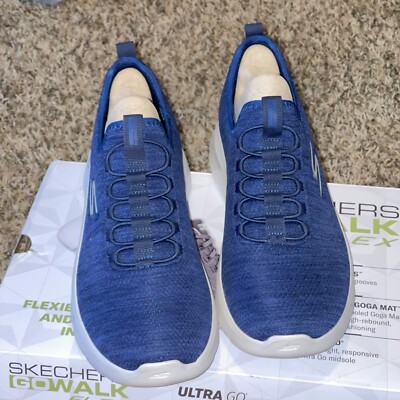 Skechers Mens Go Walk Flex 216484 Blue Running Shoes Sneakers Size