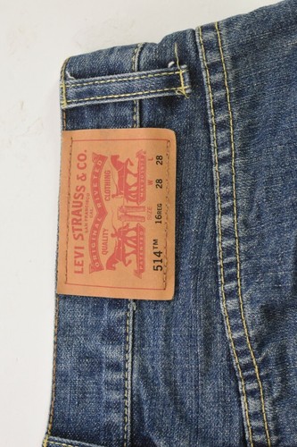 Levi Strauss Boys Medium Denim 514 Style Straight Cotton Button Jeans 16 REG - Picture 3 of 6