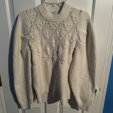 A New Day Cream Sweater Long Sleeve Size Medium New With Tags