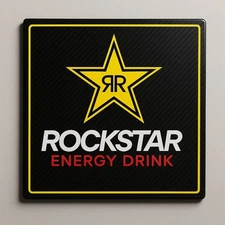 Rockstar Energy Garage Wall Plaque Sign 9x9” Man Cave Decor  Motocross Decor