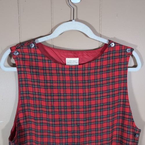 Laura Ashley Mother & Child Dress Size 12 Plaid Tartan Vintage 80s 90s Prairie - Picture 5 of 9