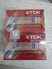TDK D90 Type I 90 Minute Cassette Tape New Sealed Superior Normal Bias 10-pack