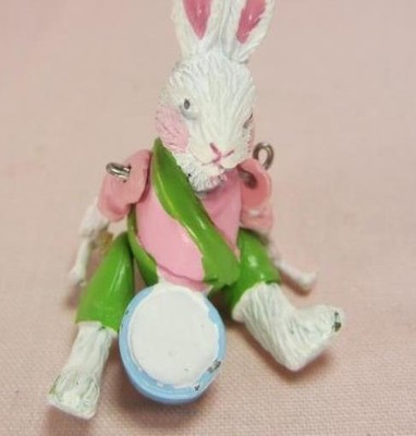 *Tiny Trimmings Easter Rabbit with Drum, Girl Cat Pair in Original Boxes Dept 56