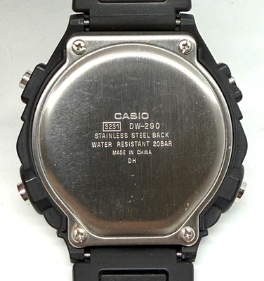 CASIO Watch DW-290 200M Waterproof Digital Watch - Excellent (No