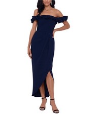 XSCAPE Womens Solid Gown Dress