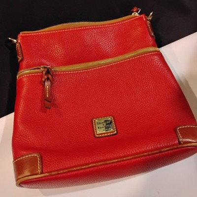 VTG Dooney & Bourke Pebbled Leather Red *No Strap* Shoulder Bag Purse M tag