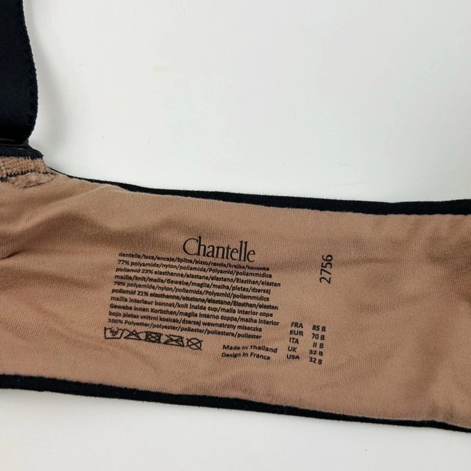 Sujetador Chantelle Intimates Terciopelo Tacto Estilo 2756 en Negro Talla 32B Foto 4 de 4