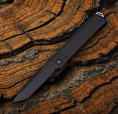 Medford Gentleman Jack Folding Knife 3'' S45VN Steel Blade Black Coated Handle