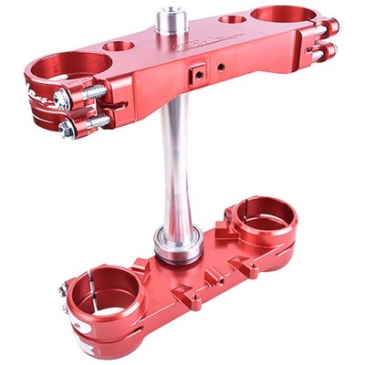 Ride Engineering Billet Split Triple Clamp Set 23.5mm Offset Red For Honda
