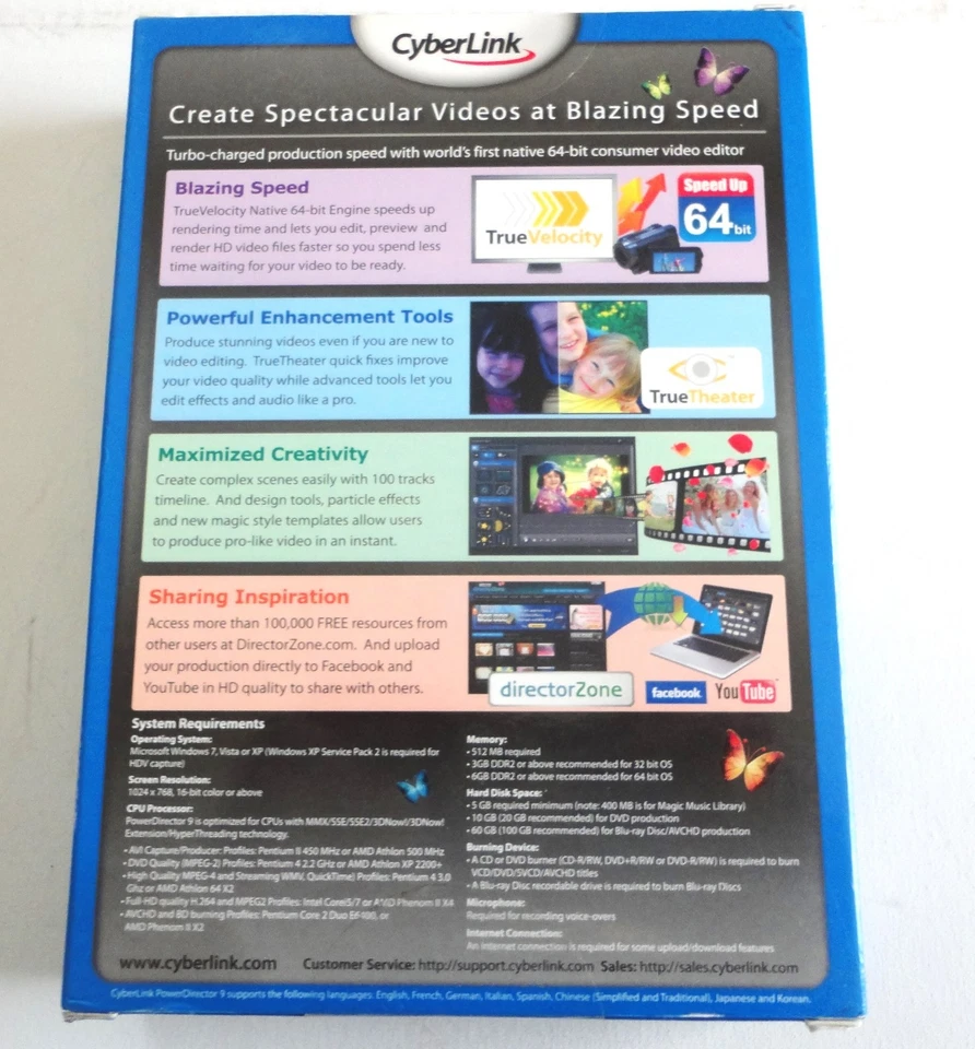 New Cyberlink Ultra 64 Power Director 9 Blu-Ray Disc Videomaker 884799000805 - Image 3 of 4